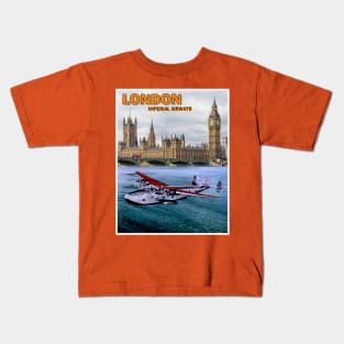 London England Imperial Airways Travel and Tourism Advertising Print Kids T-Shirt